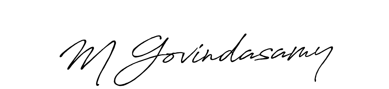 Antro_Vectra_Bolder is a professional signature style that is perfect for those who want to add a touch of class to their signature. It is also a great choice for those who want to make their signature more unique. Get M Govindasamy name to fancy signature for free. M Govindasamy signature style 7 images and pictures png