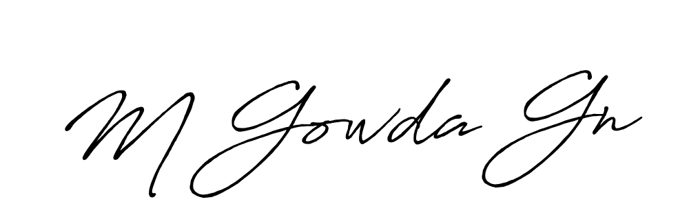 Antro_Vectra_Bolder is a professional signature style that is perfect for those who want to add a touch of class to their signature. It is also a great choice for those who want to make their signature more unique. Get M Gowda Gn name to fancy signature for free. M Gowda Gn signature style 7 images and pictures png