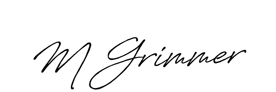 Use a signature maker to create a handwritten signature online. With this signature software, you can design (Antro_Vectra_Bolder) your own signature for name M Grimmer. M Grimmer signature style 7 images and pictures png