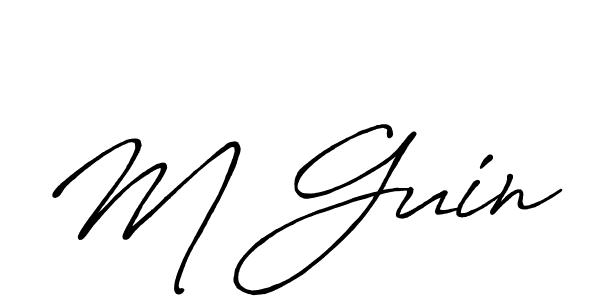 Use a signature maker to create a handwritten signature online. With this signature software, you can design (Antro_Vectra_Bolder) your own signature for name M Guin. M Guin signature style 7 images and pictures png