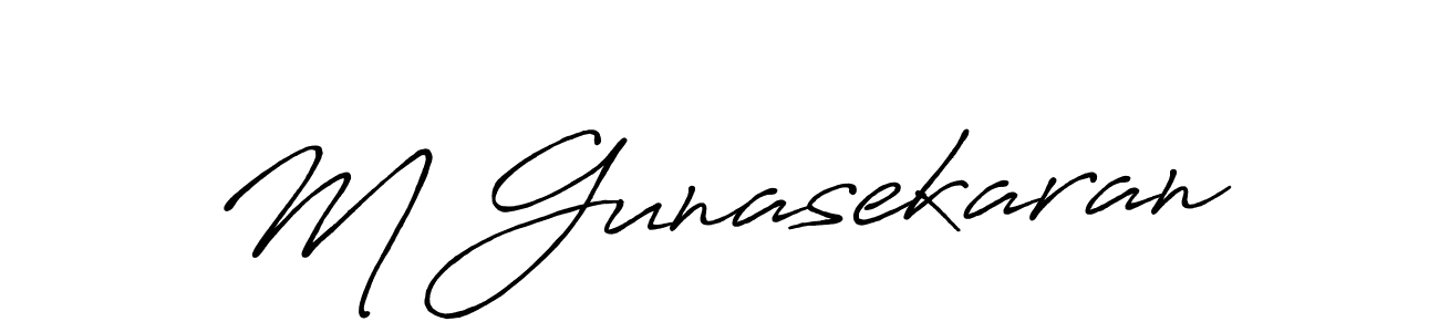 Make a beautiful signature design for name M Gunasekaran. Use this online signature maker to create a handwritten signature for free. M Gunasekaran signature style 7 images and pictures png