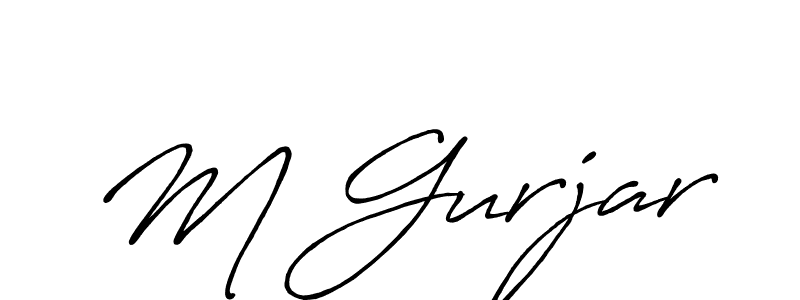 How to make M Gurjar signature? Antro_Vectra_Bolder is a professional autograph style. Create handwritten signature for M Gurjar name. M Gurjar signature style 7 images and pictures png