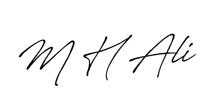 How to make M H Ali signature? Antro_Vectra_Bolder is a professional autograph style. Create handwritten signature for M H Ali name. M H Ali signature style 7 images and pictures png