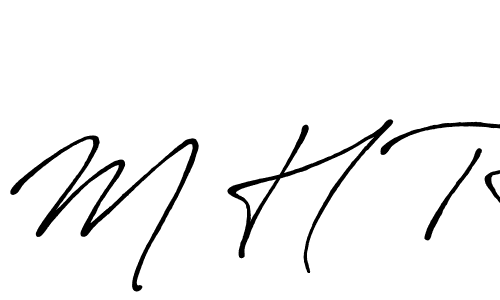 How to make M H R signature? Antro_Vectra_Bolder is a professional autograph style. Create handwritten signature for M H R name. M H R signature style 7 images and pictures png