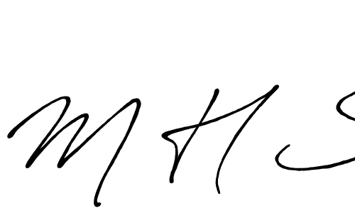 Similarly Antro_Vectra_Bolder is the best handwritten signature design. Signature creator online .You can use it as an online autograph creator for name M H S. M H S signature style 7 images and pictures png