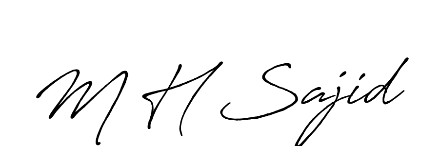 M H Sajid stylish signature style. Best Handwritten Sign (Antro_Vectra_Bolder) for my name. Handwritten Signature Collection Ideas for my name M H Sajid. M H Sajid signature style 7 images and pictures png