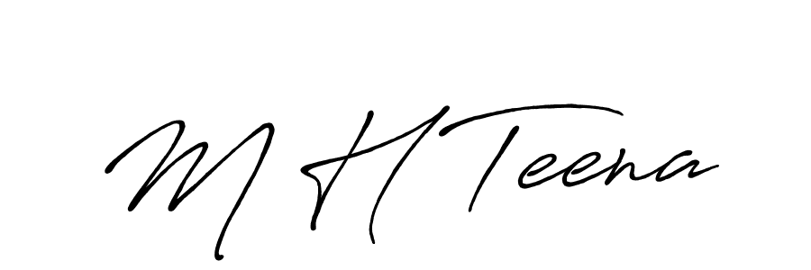 Similarly Antro_Vectra_Bolder is the best handwritten signature design. Signature creator online .You can use it as an online autograph creator for name M H Teena. M H Teena signature style 7 images and pictures png