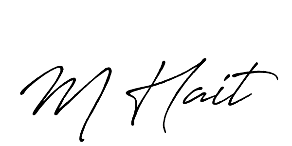 Design your own signature with our free online signature maker. With this signature software, you can create a handwritten (Antro_Vectra_Bolder) signature for name M Hait. M Hait signature style 7 images and pictures png