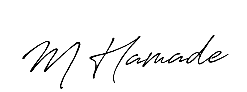 How to make M Hamade signature? Antro_Vectra_Bolder is a professional autograph style. Create handwritten signature for M Hamade name. M Hamade signature style 7 images and pictures png