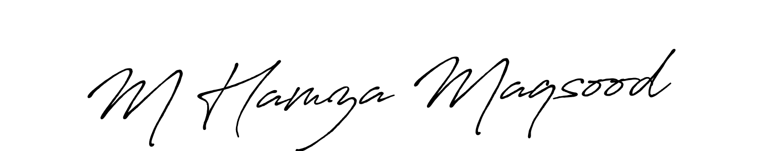 M Hamza Maqsood stylish signature style. Best Handwritten Sign (Antro_Vectra_Bolder) for my name. Handwritten Signature Collection Ideas for my name M Hamza Maqsood. M Hamza Maqsood signature style 7 images and pictures png