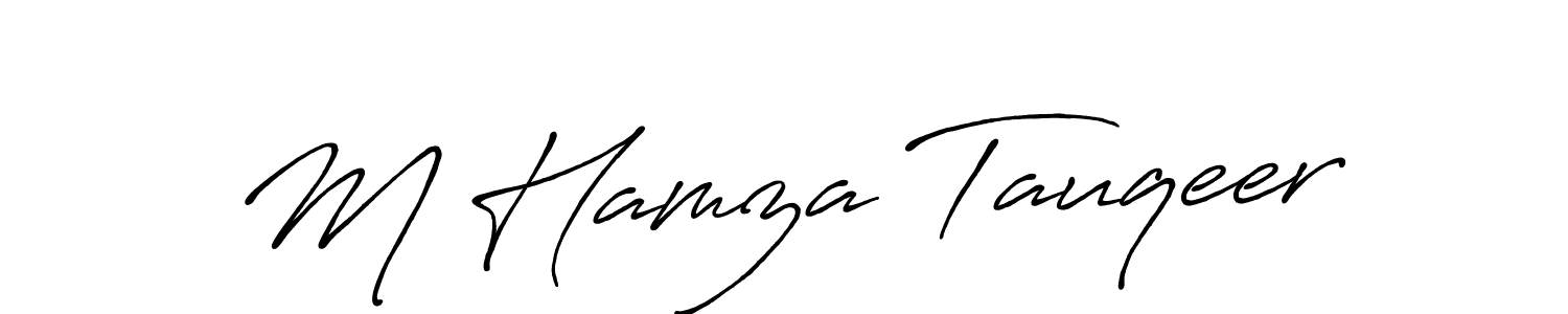 Similarly Antro_Vectra_Bolder is the best handwritten signature design. Signature creator online .You can use it as an online autograph creator for name M Hamza Tauqeer. M Hamza Tauqeer signature style 7 images and pictures png