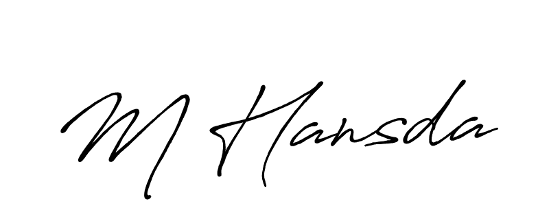 Create a beautiful signature design for name M Hansda. With this signature (Antro_Vectra_Bolder) fonts, you can make a handwritten signature for free. M Hansda signature style 7 images and pictures png