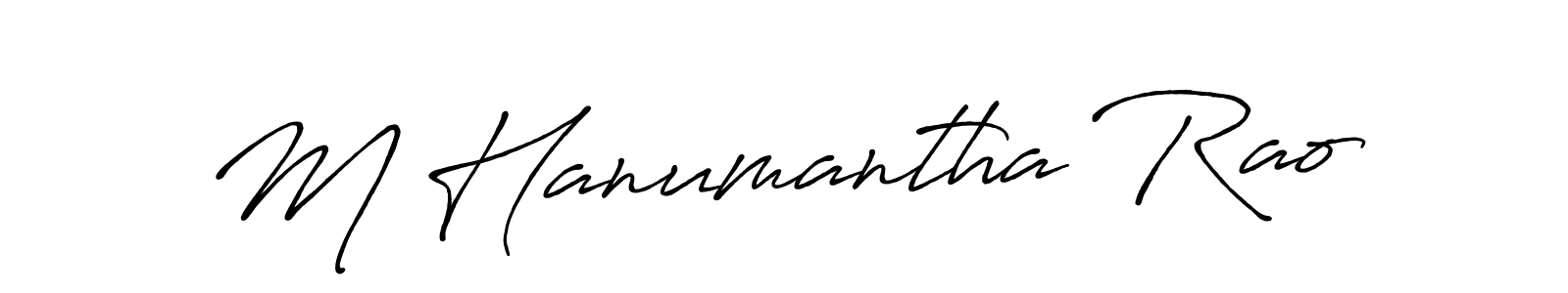 Use a signature maker to create a handwritten signature online. With this signature software, you can design (Antro_Vectra_Bolder) your own signature for name M Hanumantha Rao. M Hanumantha Rao signature style 7 images and pictures png