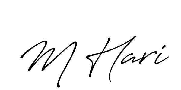 M Hari stylish signature style. Best Handwritten Sign (Antro_Vectra_Bolder) for my name. Handwritten Signature Collection Ideas for my name M Hari. M Hari signature style 7 images and pictures png