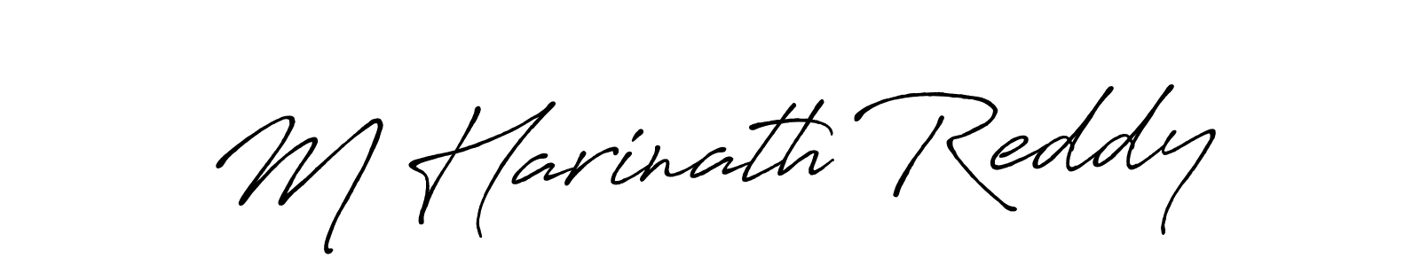 Antro_Vectra_Bolder is a professional signature style that is perfect for those who want to add a touch of class to their signature. It is also a great choice for those who want to make their signature more unique. Get M Harinath Reddy name to fancy signature for free. M Harinath Reddy signature style 7 images and pictures png