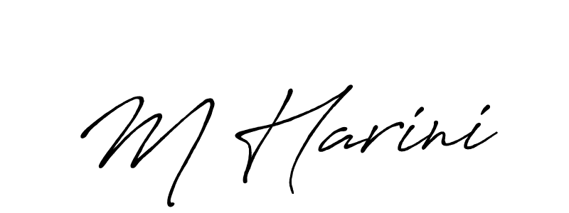 Design your own signature with our free online signature maker. With this signature software, you can create a handwritten (Antro_Vectra_Bolder) signature for name M Harini. M Harini signature style 7 images and pictures png