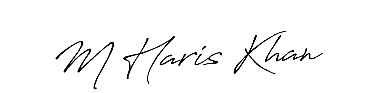 How to Draw M Haris Khan signature style? Antro_Vectra_Bolder is a latest design signature styles for name M Haris Khan. M Haris Khan signature style 7 images and pictures png