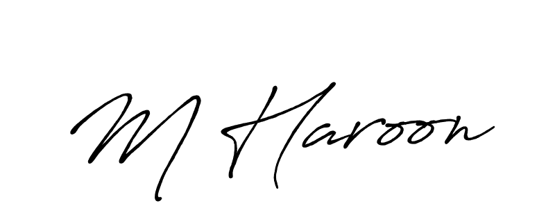 How to make M Haroon signature? Antro_Vectra_Bolder is a professional autograph style. Create handwritten signature for M Haroon name. M Haroon signature style 7 images and pictures png