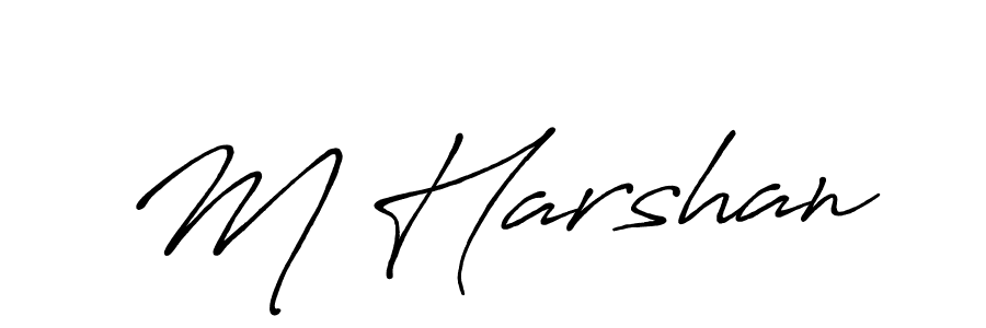 It looks lik you need a new signature style for name M Harshan. Design unique handwritten (Antro_Vectra_Bolder) signature with our free signature maker in just a few clicks. M Harshan signature style 7 images and pictures png