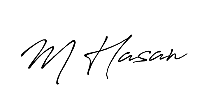 Make a beautiful signature design for name M Hasan. Use this online signature maker to create a handwritten signature for free. M Hasan signature style 7 images and pictures png