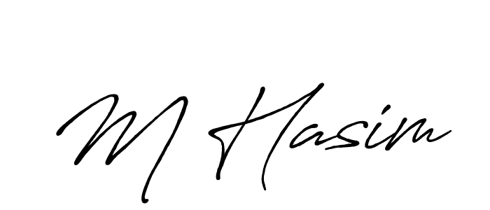How to make M Hasim signature? Antro_Vectra_Bolder is a professional autograph style. Create handwritten signature for M Hasim name. M Hasim signature style 7 images and pictures png