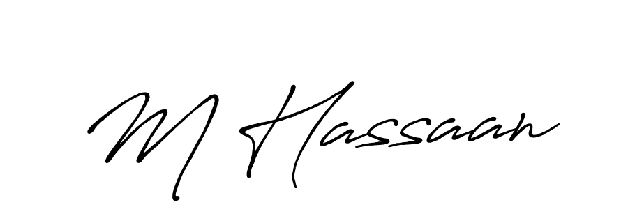 How to make M Hassaan signature? Antro_Vectra_Bolder is a professional autograph style. Create handwritten signature for M Hassaan name. M Hassaan signature style 7 images and pictures png