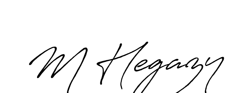 Design your own signature with our free online signature maker. With this signature software, you can create a handwritten (Antro_Vectra_Bolder) signature for name M Hegazy. M Hegazy signature style 7 images and pictures png