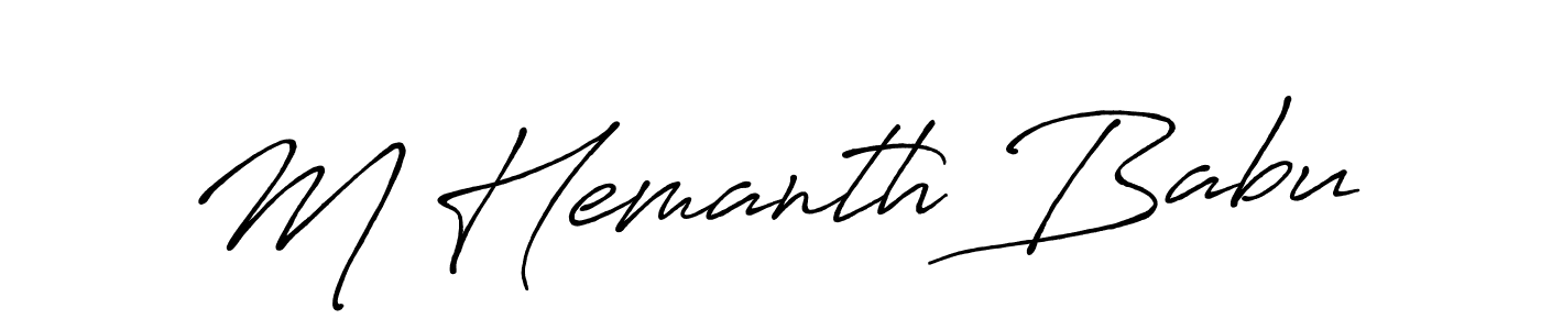 Similarly Antro_Vectra_Bolder is the best handwritten signature design. Signature creator online .You can use it as an online autograph creator for name M Hemanth Babu. M Hemanth Babu signature style 7 images and pictures png