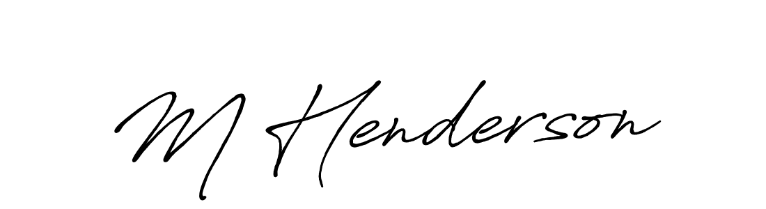 Also You can easily find your signature by using the search form. We will create M Henderson name handwritten signature images for you free of cost using Antro_Vectra_Bolder sign style. M Henderson signature style 7 images and pictures png