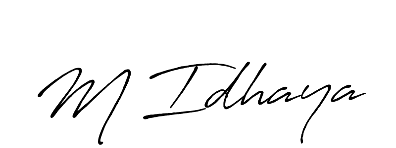 Similarly Antro_Vectra_Bolder is the best handwritten signature design. Signature creator online .You can use it as an online autograph creator for name M Idhaya. M Idhaya signature style 7 images and pictures png