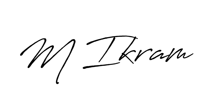 Design your own signature with our free online signature maker. With this signature software, you can create a handwritten (Antro_Vectra_Bolder) signature for name M Ikram. M Ikram signature style 7 images and pictures png