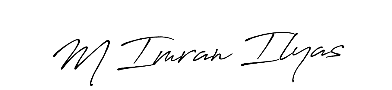 The best way (Antro_Vectra_Bolder) to make a short signature is to pick only two or three words in your name. The name M Imran Ilyas include a total of six letters. For converting this name. M Imran Ilyas signature style 7 images and pictures png