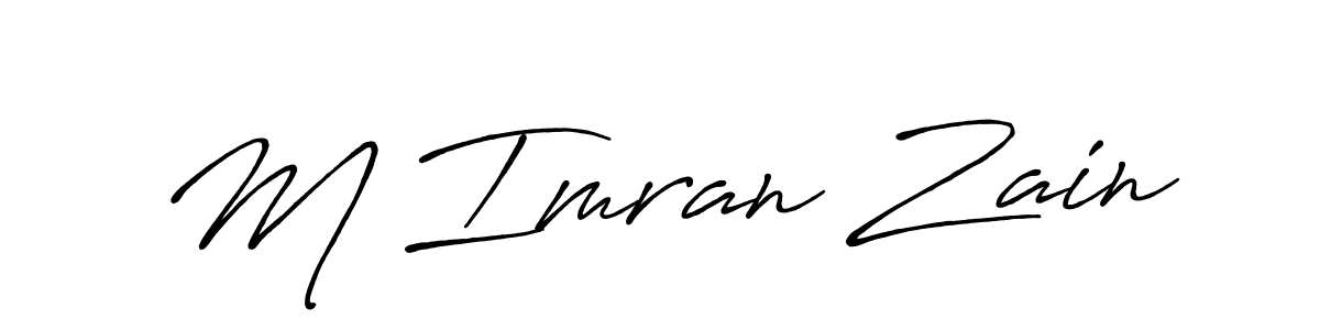 How to make M Imran Zain signature? Antro_Vectra_Bolder is a professional autograph style. Create handwritten signature for M Imran Zain name. M Imran Zain signature style 7 images and pictures png