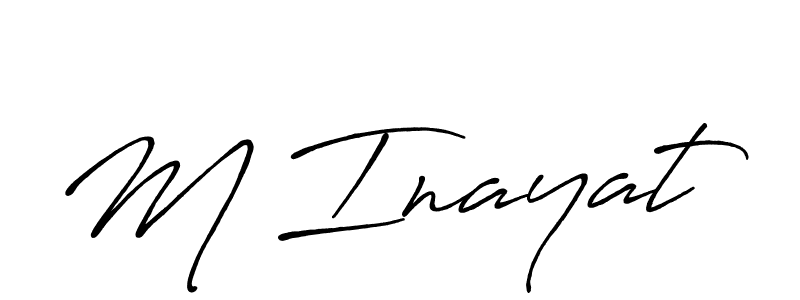 Design your own signature with our free online signature maker. With this signature software, you can create a handwritten (Antro_Vectra_Bolder) signature for name M Inayat. M Inayat signature style 7 images and pictures png