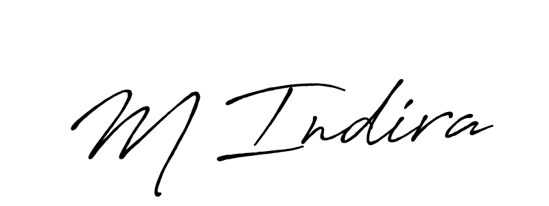 Antro_Vectra_Bolder is a professional signature style that is perfect for those who want to add a touch of class to their signature. It is also a great choice for those who want to make their signature more unique. Get M Indira name to fancy signature for free. M Indira signature style 7 images and pictures png