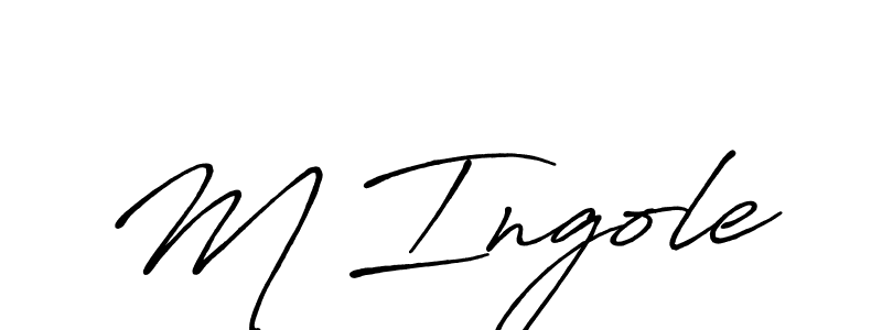 Also You can easily find your signature by using the search form. We will create M Ingole name handwritten signature images for you free of cost using Antro_Vectra_Bolder sign style. M Ingole signature style 7 images and pictures png