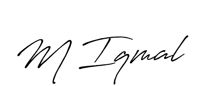 Also You can easily find your signature by using the search form. We will create M Iqmal name handwritten signature images for you free of cost using Antro_Vectra_Bolder sign style. M Iqmal signature style 7 images and pictures png