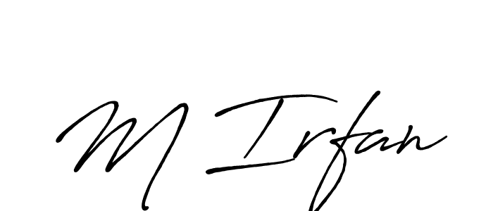 if you are searching for the best signature style for your name M Irfan. so please give up your signature search. here we have designed multiple signature styles  using Antro_Vectra_Bolder. M Irfan signature style 7 images and pictures png