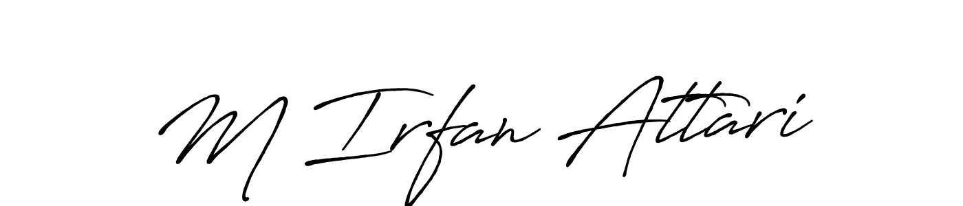 Also You can easily find your signature by using the search form. We will create M Irfan Attari name handwritten signature images for you free of cost using Antro_Vectra_Bolder sign style. M Irfan Attari signature style 7 images and pictures png