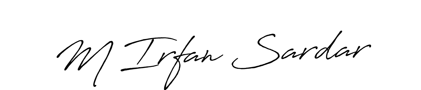 if you are searching for the best signature style for your name M Irfan Sardar. so please give up your signature search. here we have designed multiple signature styles  using Antro_Vectra_Bolder. M Irfan Sardar signature style 7 images and pictures png