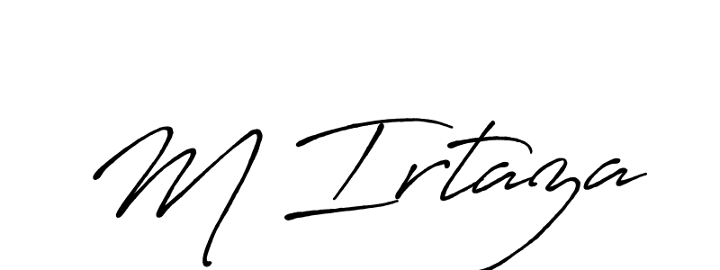 Design your own signature with our free online signature maker. With this signature software, you can create a handwritten (Antro_Vectra_Bolder) signature for name M Irtaza. M Irtaza signature style 7 images and pictures png