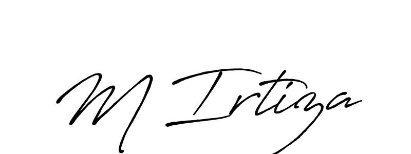 How to make M Irtiza name signature. Use Antro_Vectra_Bolder style for creating short signs online. This is the latest handwritten sign. M Irtiza signature style 7 images and pictures png