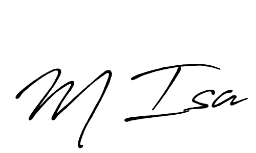 Also we have M Isa name is the best signature style. Create professional handwritten signature collection using Antro_Vectra_Bolder autograph style. M Isa signature style 7 images and pictures png