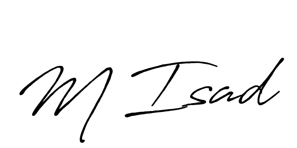 if you are searching for the best signature style for your name M Isad. so please give up your signature search. here we have designed multiple signature styles  using Antro_Vectra_Bolder. M Isad signature style 7 images and pictures png