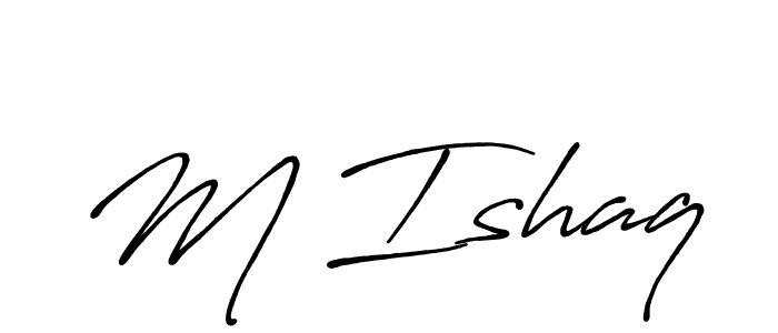 Make a beautiful signature design for name M Ishaq. Use this online signature maker to create a handwritten signature for free. M Ishaq signature style 7 images and pictures png