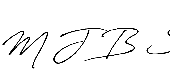 Also You can easily find your signature by using the search form. We will create M J B S name handwritten signature images for you free of cost using Antro_Vectra_Bolder sign style. M J B S signature style 7 images and pictures png