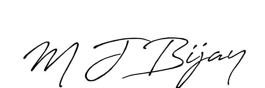 Make a beautiful signature design for name M J Bijay. Use this online signature maker to create a handwritten signature for free. M J Bijay signature style 7 images and pictures png