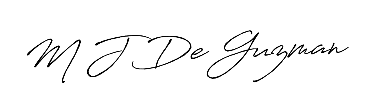 Create a beautiful signature design for name M J De Guzman. With this signature (Antro_Vectra_Bolder) fonts, you can make a handwritten signature for free. M J De Guzman signature style 7 images and pictures png