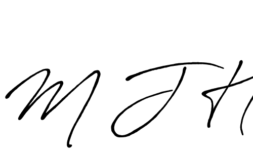 Use a signature maker to create a handwritten signature online. With this signature software, you can design (Antro_Vectra_Bolder) your own signature for name M J H. M J H signature style 7 images and pictures png