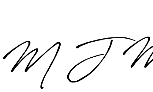 It looks lik you need a new signature style for name M J M. Design unique handwritten (Antro_Vectra_Bolder) signature with our free signature maker in just a few clicks. M J M signature style 7 images and pictures png